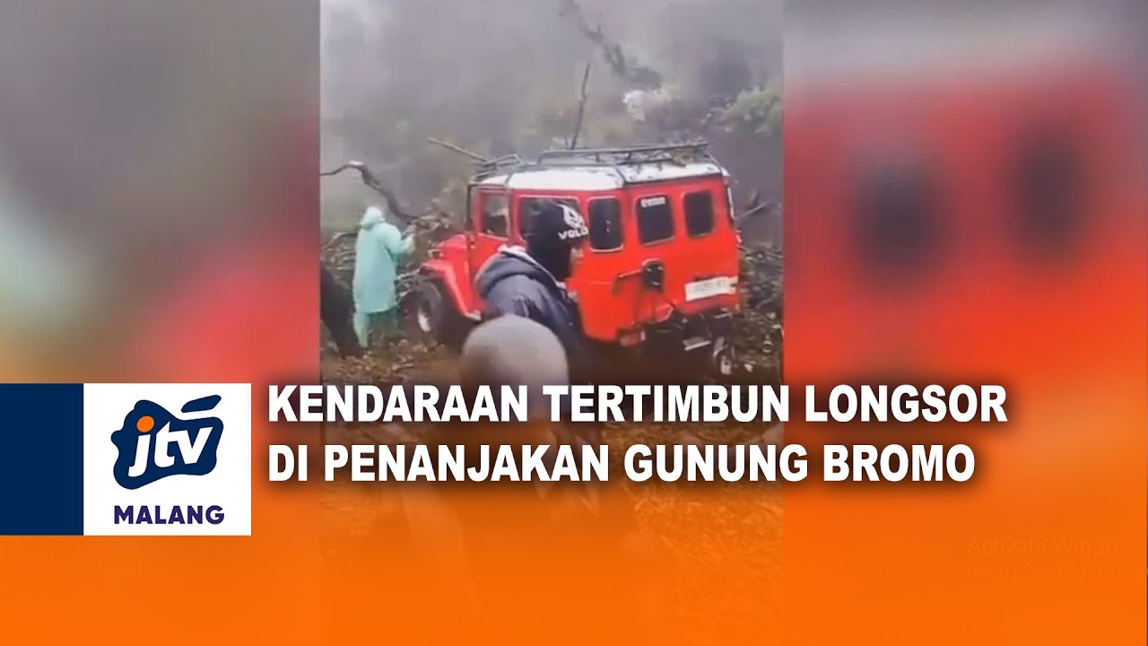 KENDARAAN TERTIMBUN LONGSOR DI PENANJAKAN GUNUNG BROMO | JTV MALANG