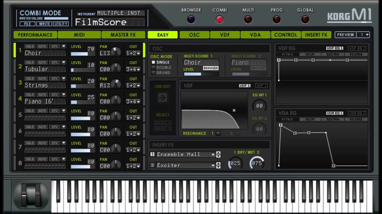 The Cure - A Strange Day (Instrumental cover on Korg M1 VST V1.0)