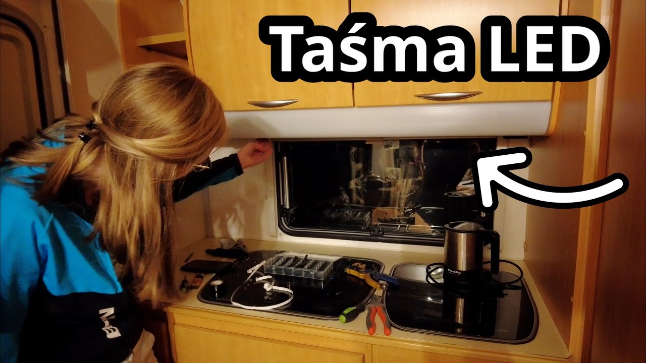 Robię oświetlenie LED w przyczepie kempingowej i naprawiamy moskitierę