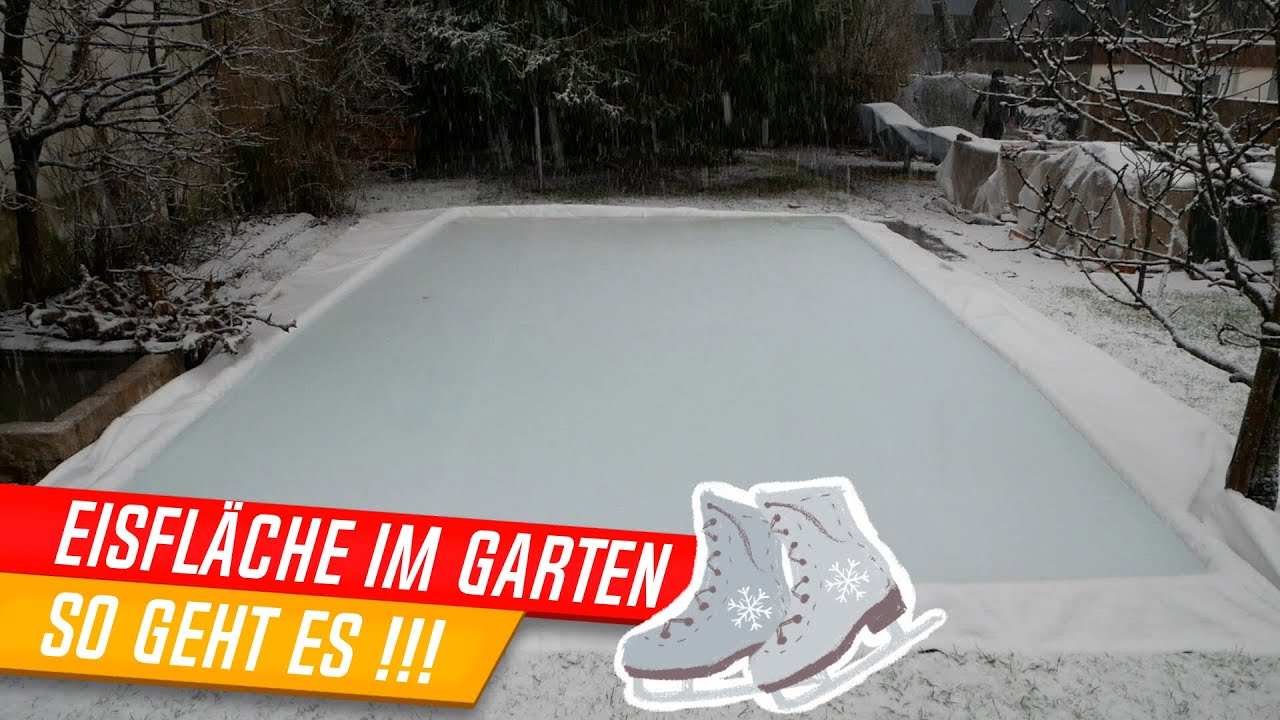 Schlittschuhbahn selber bauen 😁 Eisbahn im Garten!