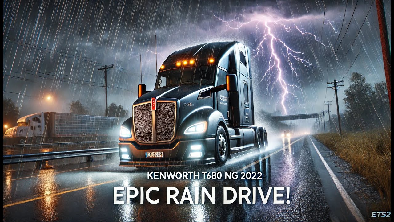 Testing the Kenworth T680 NG 2022 in Extreme Weather! 🌧️⚡ Will It Survive?