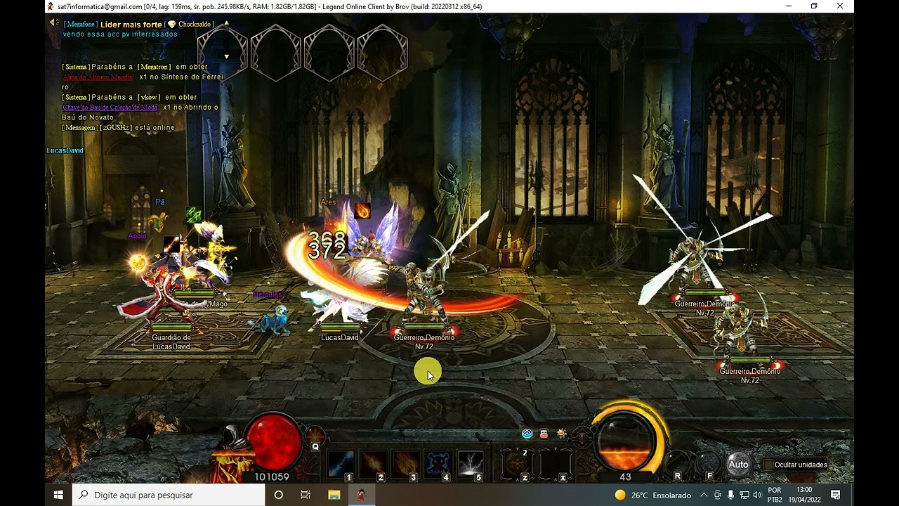 Legend Online BR Avançando Profissão passo a passo facil