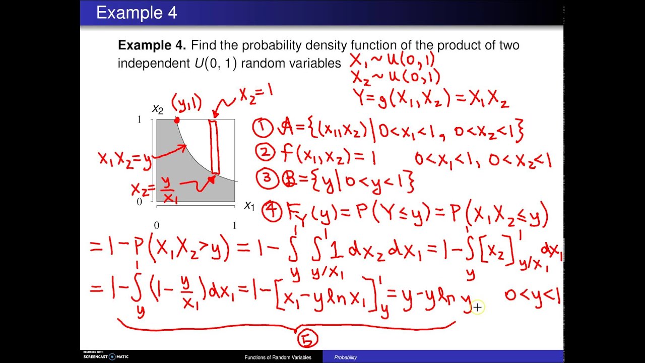 Cumulative distribution technique -- Example 4