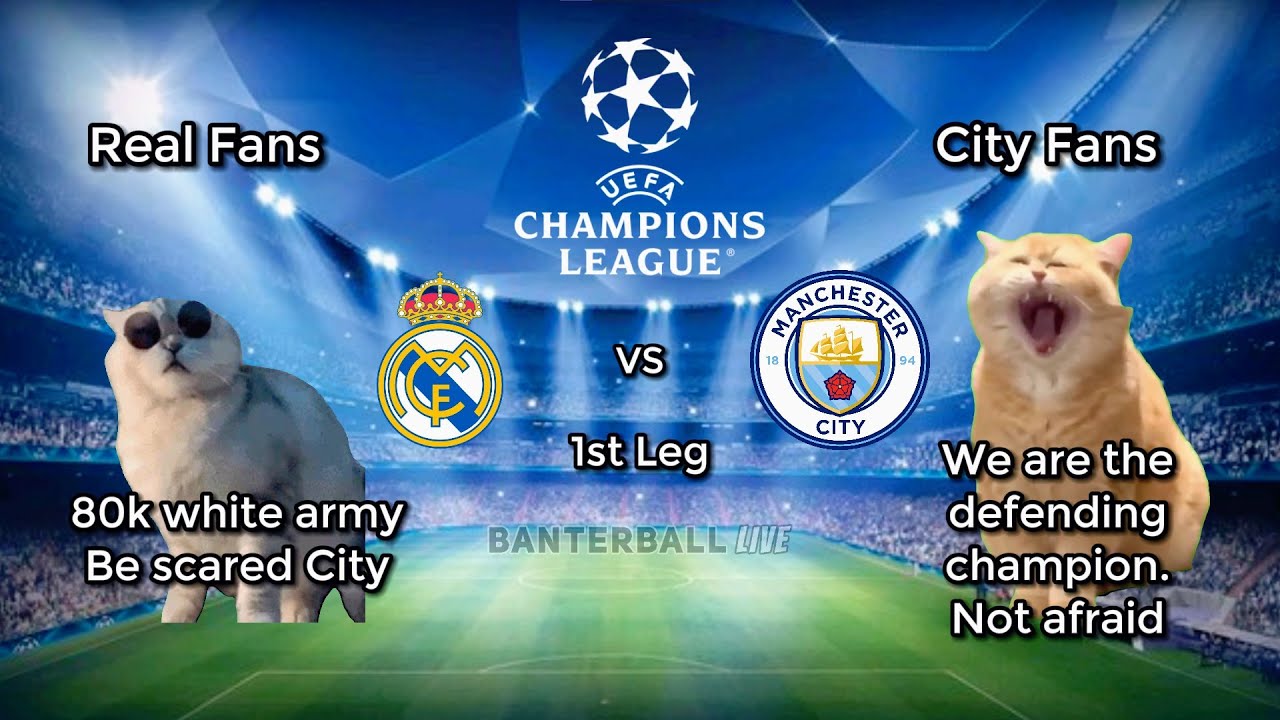 CAT MEMES Real Madrid 3-3 Manchester City | Quarter-Final 1st Leg | Champions League 2023-24