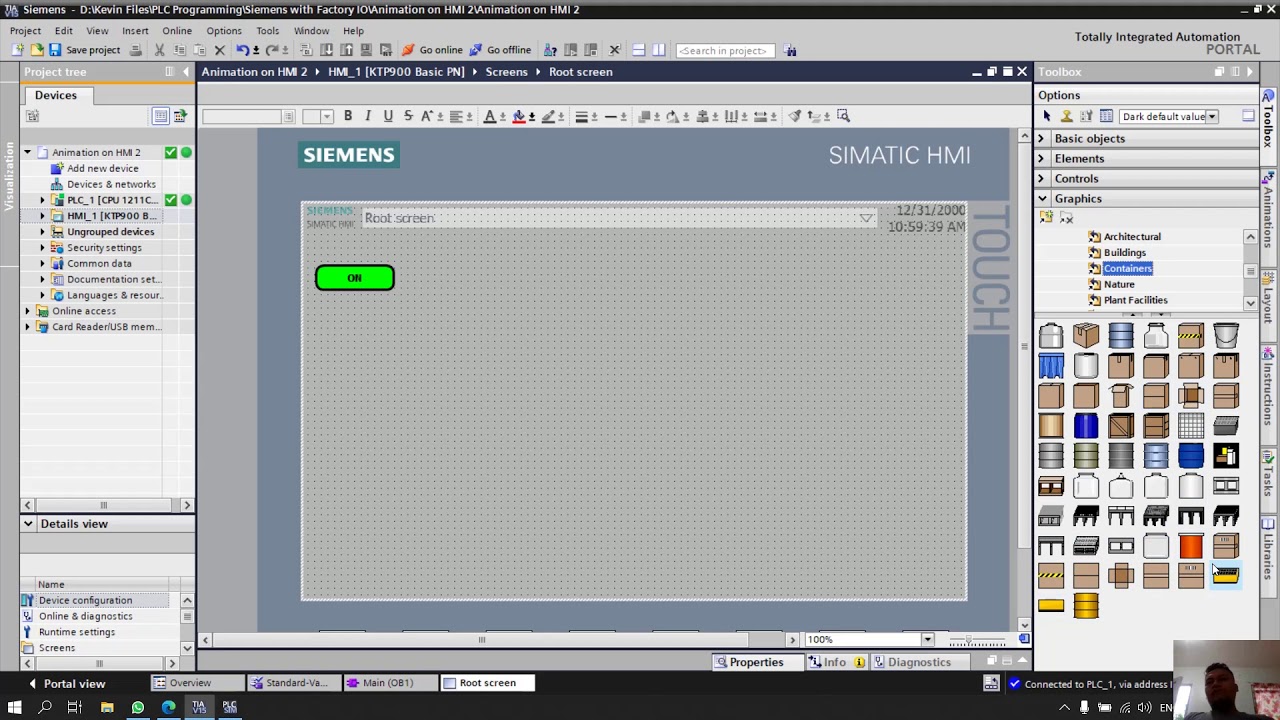 Tia portal V15 Animation on HMI