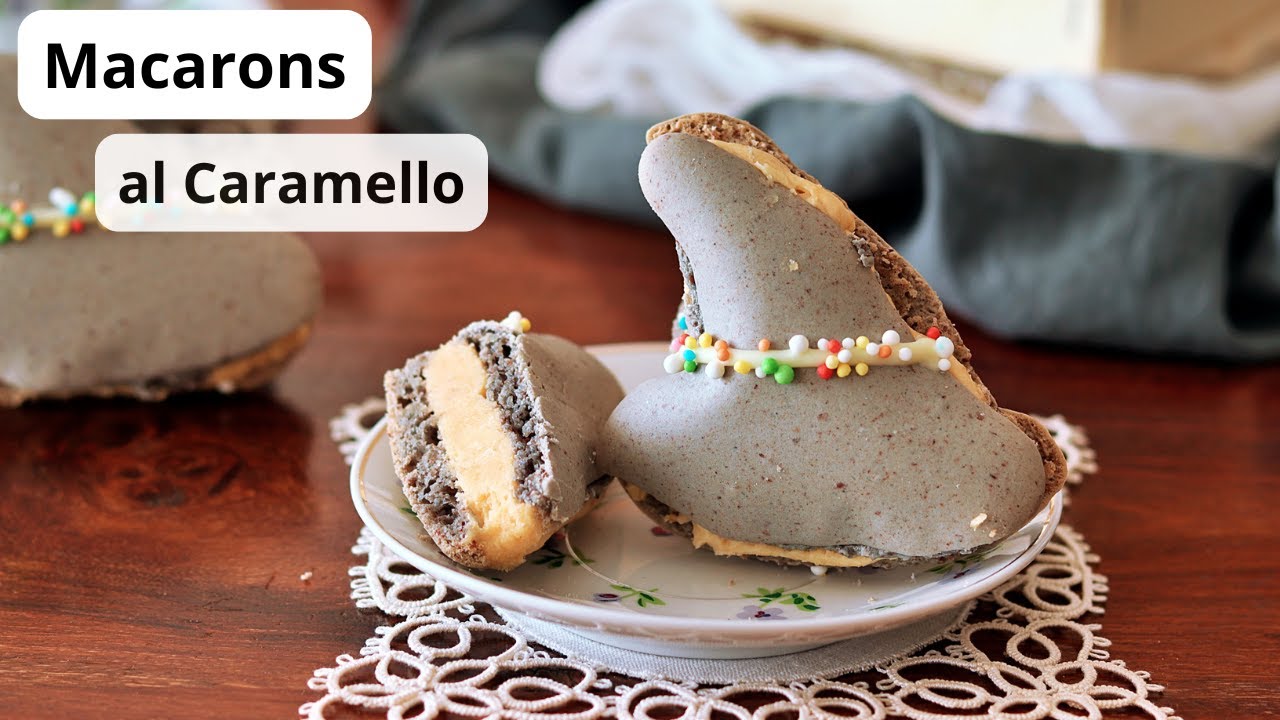 Macarons al caramello per l'Epifania. Dolcetti per la #befana