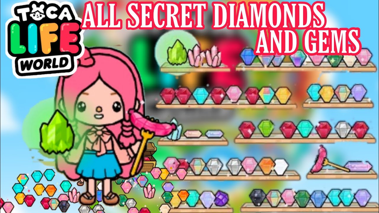 ALL SECRET DIAMONDS AND GEMS in Toca Life World | Toca Boca | Sweet Melody 🌍😱