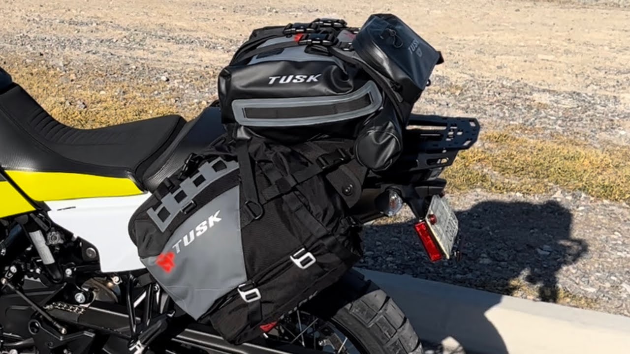 Tusk Highland X2 Rackless luggage system on the Norden 901