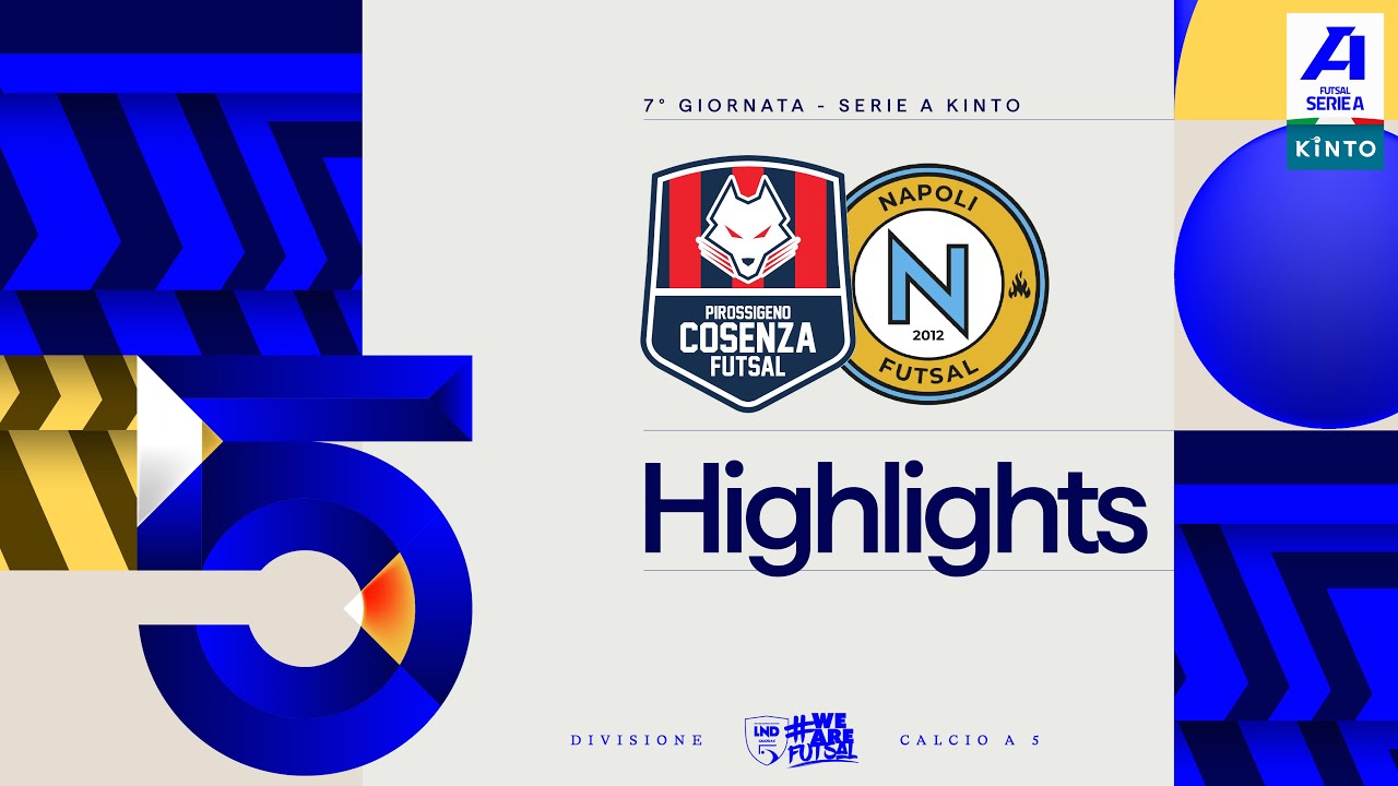 Pirossigeno Cosenza-Napoli Futsal 4-4 | Gol e highlights | 7ª giornata | Serie A KINTO 2025/2026