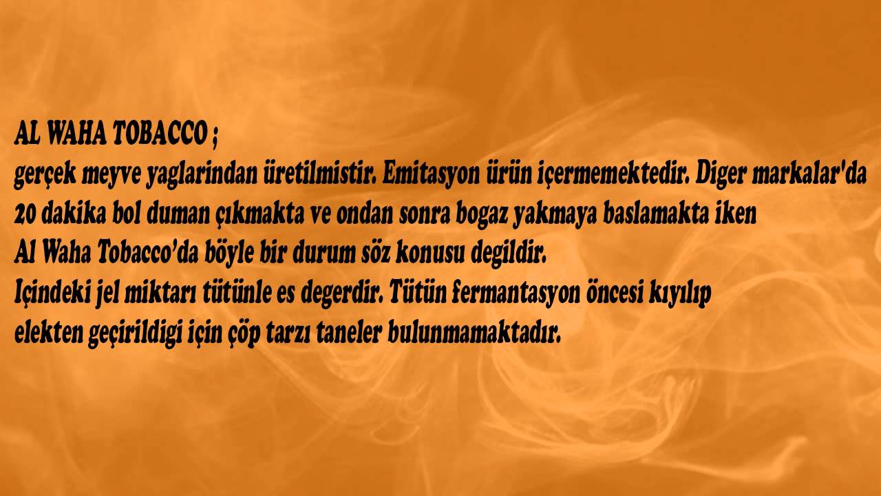 Al Waha Tobacco Kola - Osmanlı Nargile T&uuml;t&uuml;n&uuml;