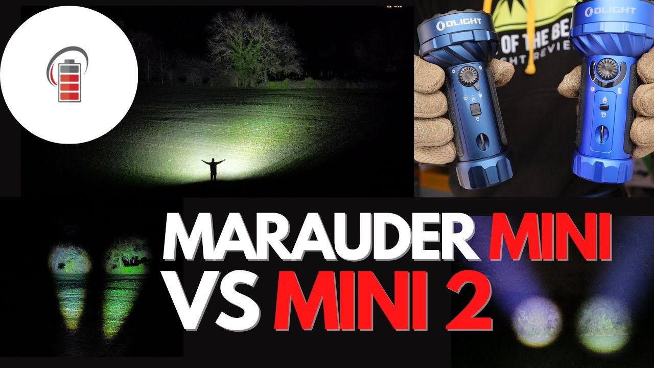 Beamshots Olight Marauder Mini vs Mini 2