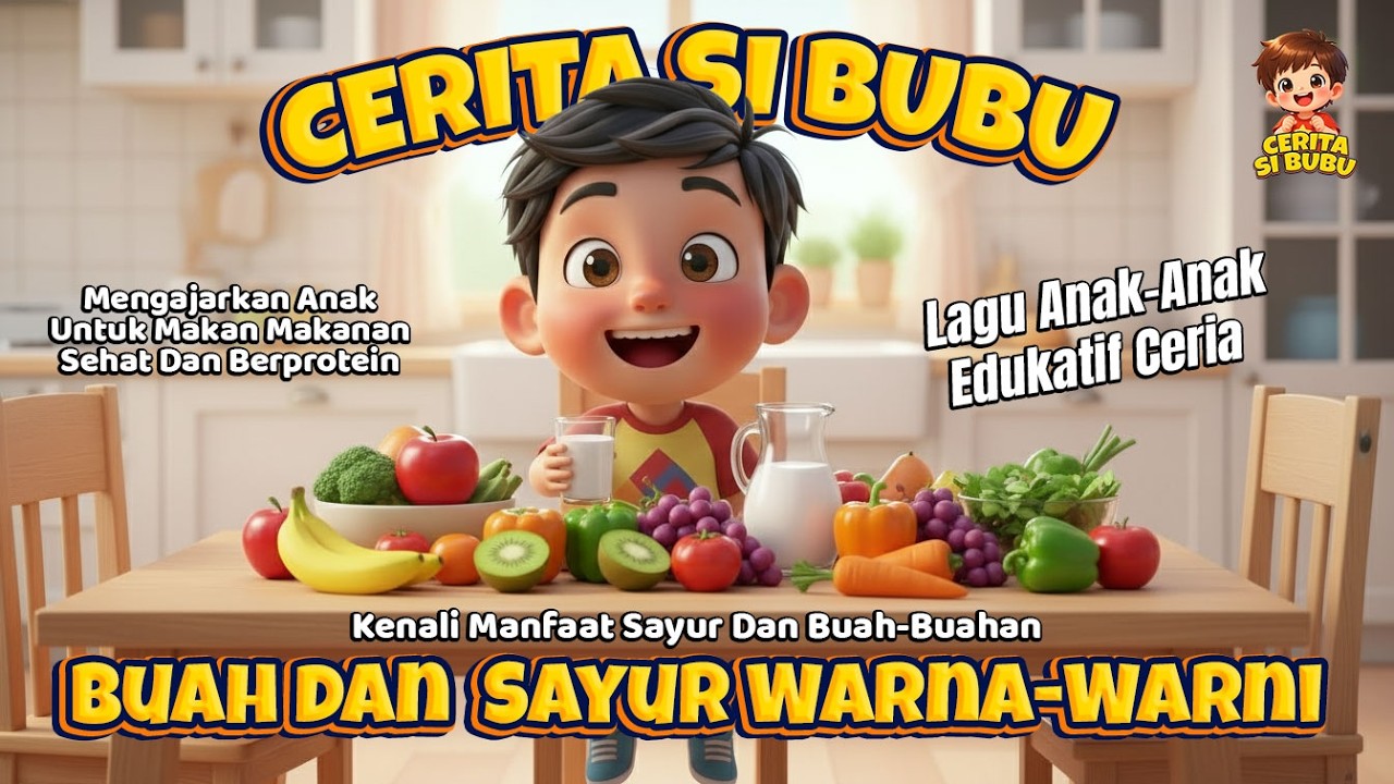 Buah dan Sayur Warna-Warni 🍎🥕 | Lagu Anak Edukatif Ceria | Belajar Warna & Makanan Sehat #laguanak