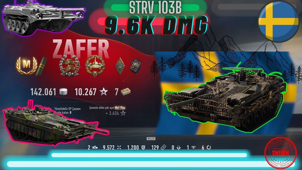 WOT | STRV 103B | 9.7K DMG | MALİNOVKA