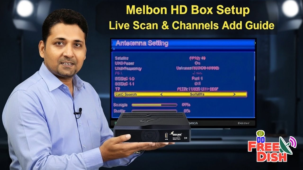 Melbon Galaxy 4 HD Set Top Box Full Setup & New Channels Scan | DD Free Dish New Update 2025