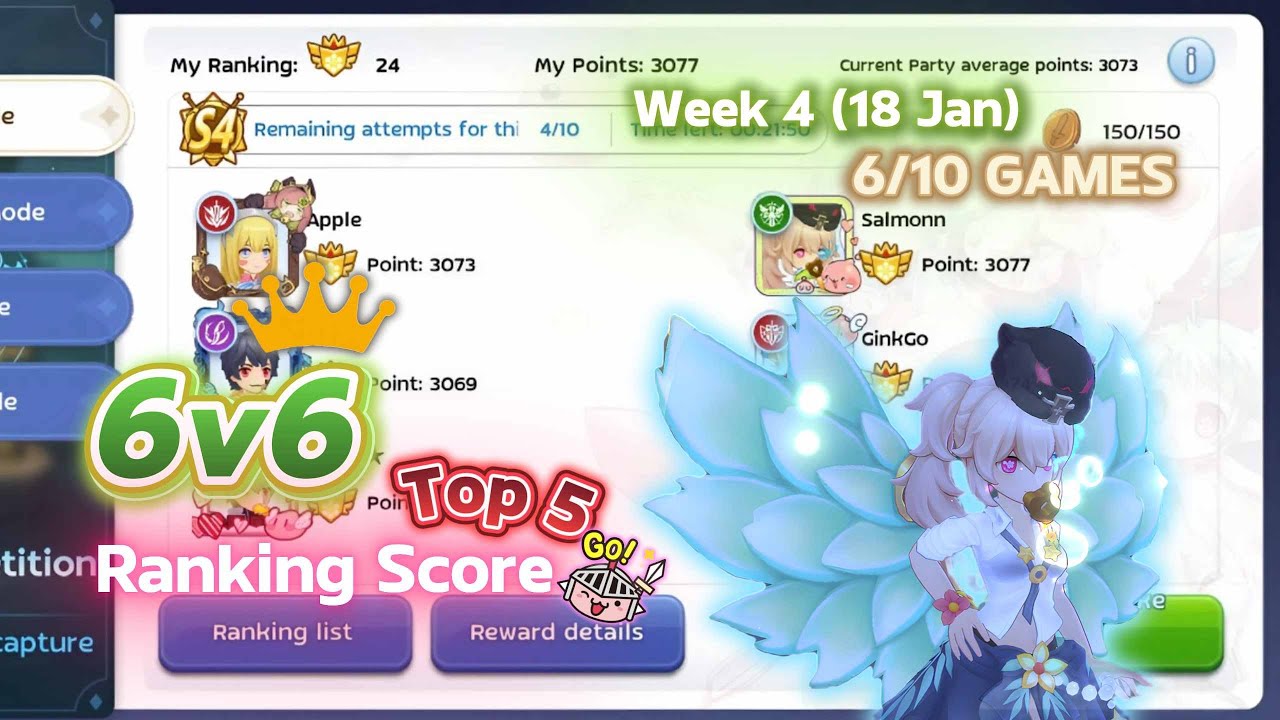Reaching Top5 Ranking Score in 6v6 Week4 !! | Ragnarok M: Classic