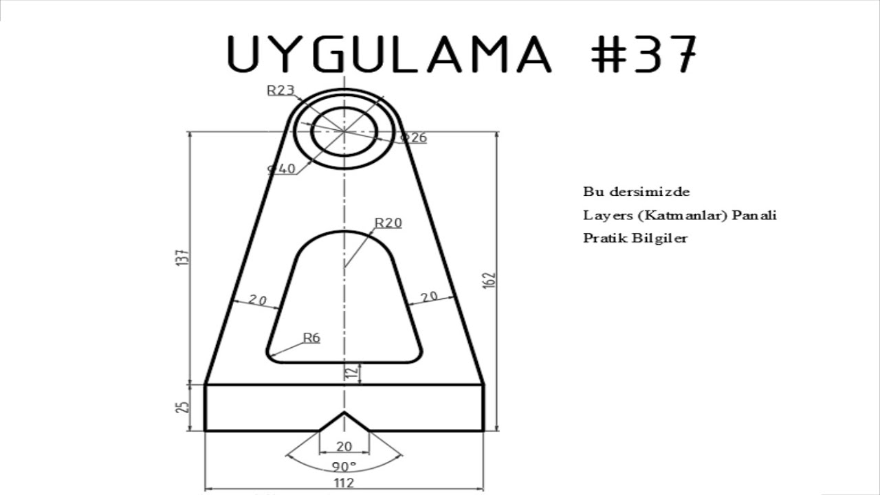 Autocad 2 Boyutlu Çizim #37 Layers Paneli