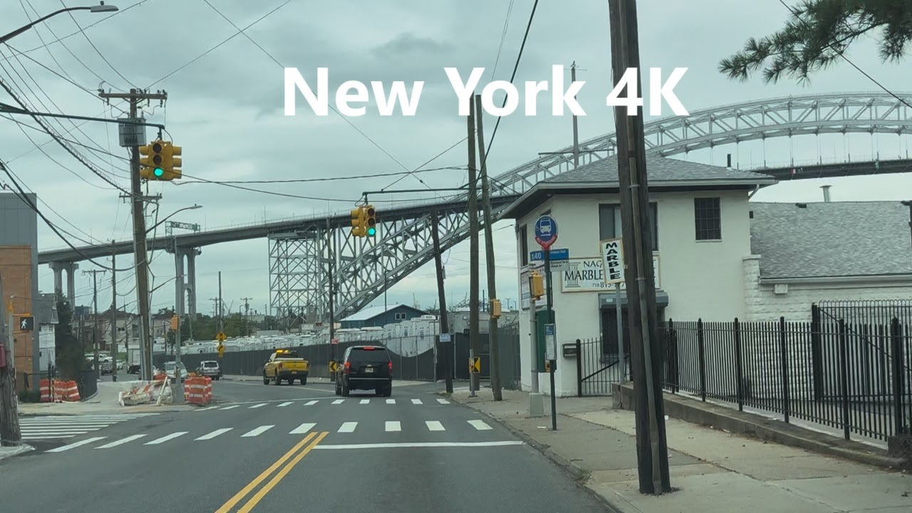 4K New York - Driving tour of Staten Island, ( Richmond Terrace )