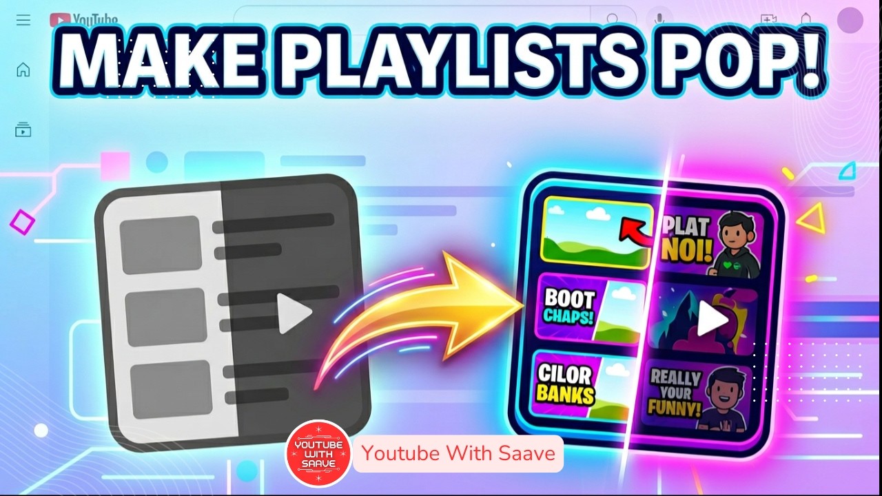 How to Create Playlist Thumbnail on YouTube | YouTube with Saave