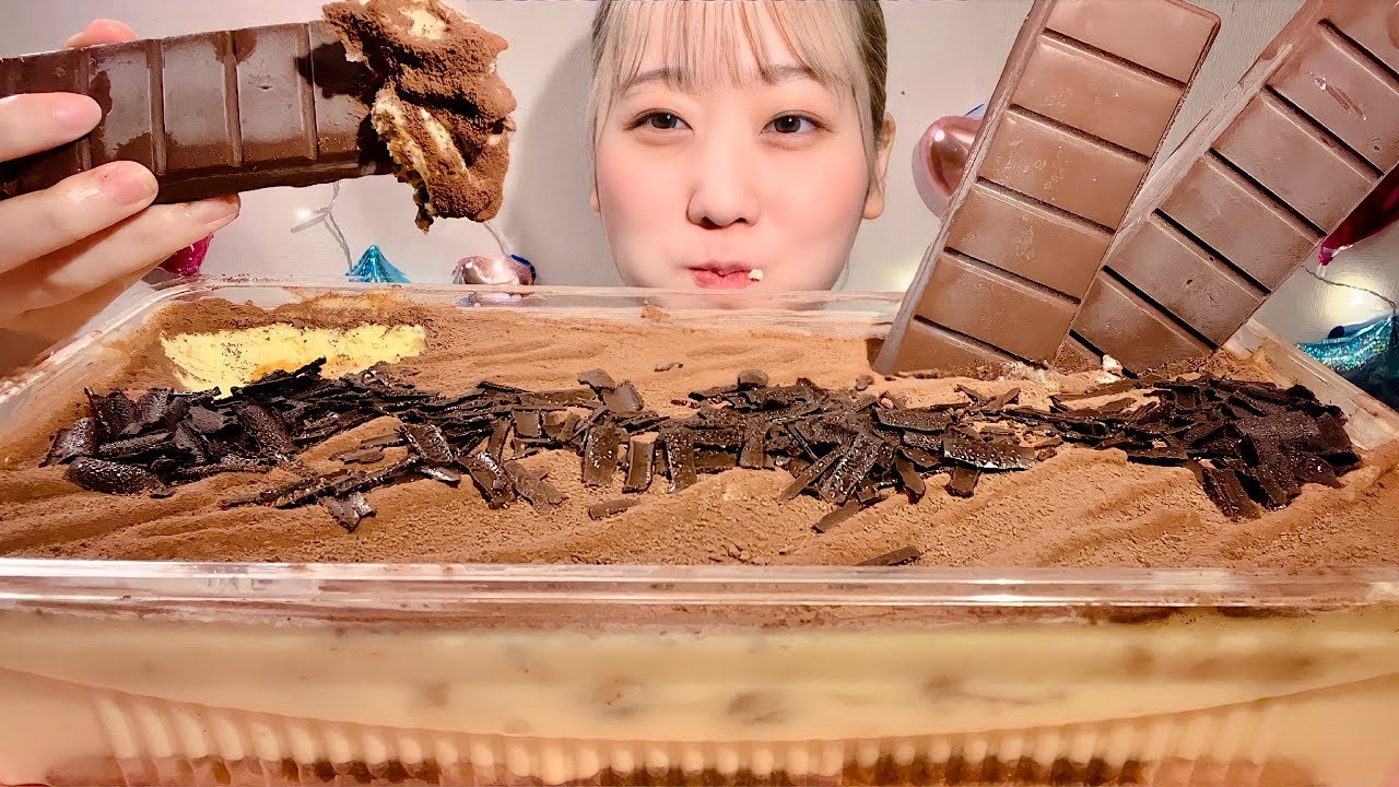 ASMR Тирамису【русские субтитры】【Mukbang/ Eating Sounds】