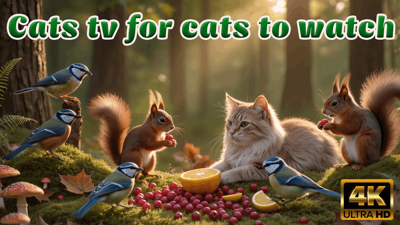 TV FOR CATS - Textures of Nature: An 8-Hour Visual & Auditory Feast for Cats @Nature 4K TV  125