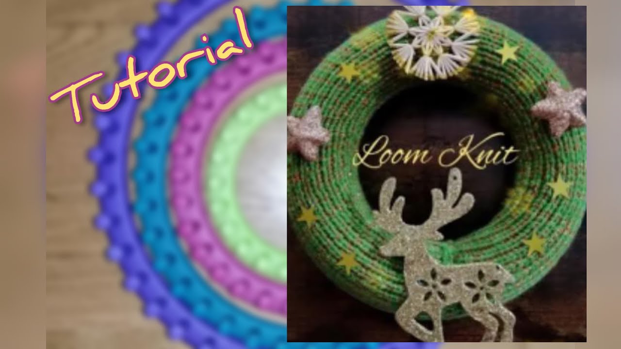Wie du mit dem Strickring einen Styroporring umstrickst/How to loom knit a styrofoam ring DE+EN text