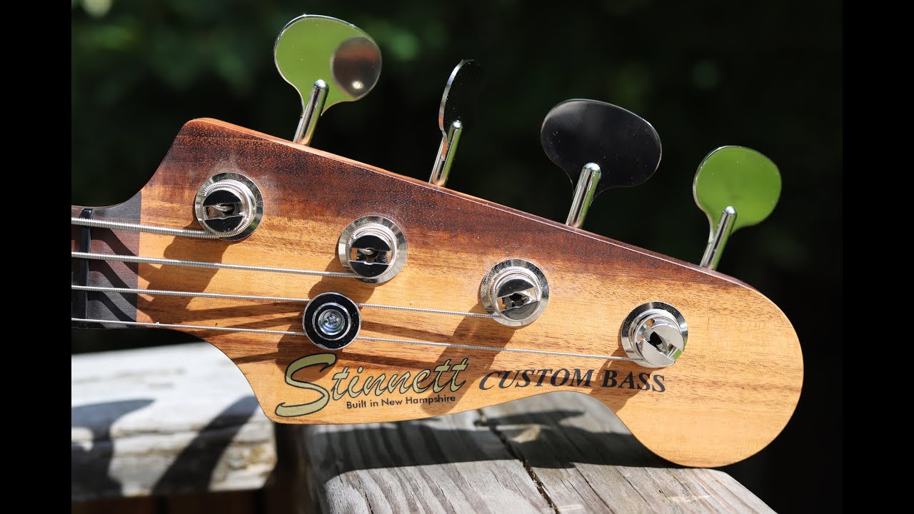 Demo: Stinnett Custom Bass, Fretless, Chambered, Black Korina