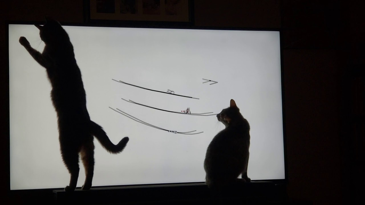 Beethoven's 5th Symphony Line Rider and my two cats