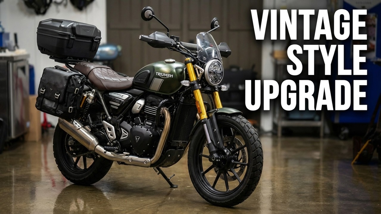 Triumph Scrambler 400 X Gets a Top Box | Vintage Style Upgrade