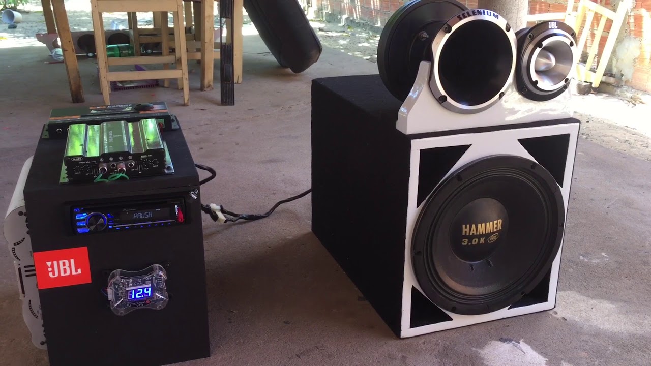 Caixa trio para casa e para o carro + rack para equipamentos (HAMMER, D405, ST450)