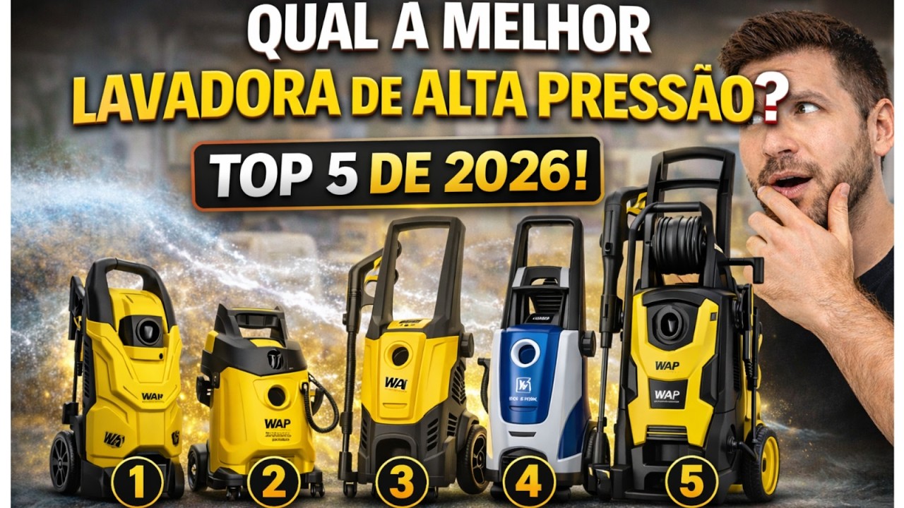 Quais são as 4 Lavadoras de Alta Pressão MAIS COMPRADAS de 2026 até agora?