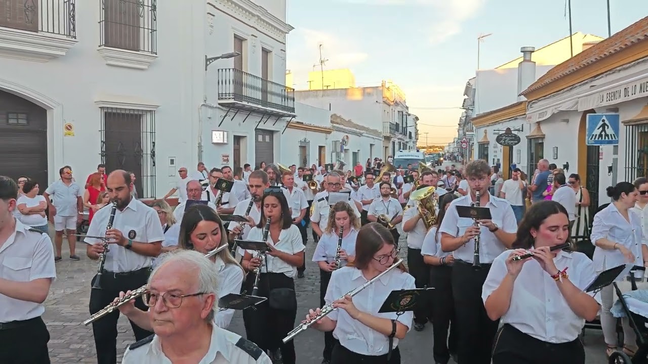 BM Hermanos Niño Moguer - Marcha Aires de Triana - Traslado Montemayor Moguer 2024