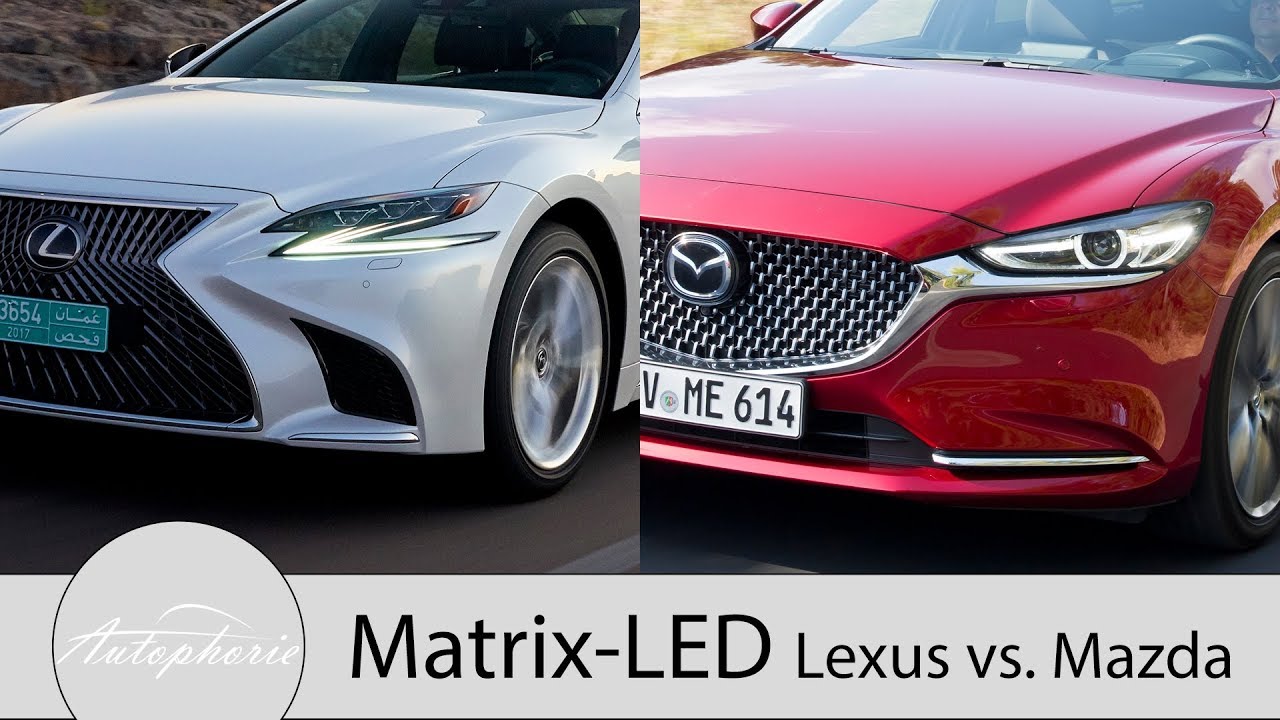 Lexus LS Matrix-LED-Scheinwerfer vs. Mazda6 Matrix-Lichtsystem Pro und Contra [4K] - Autophorie