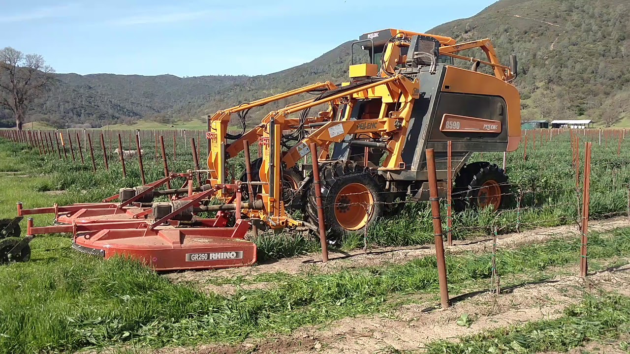 Pellenc 8590 with two Rhino GR260 mowers