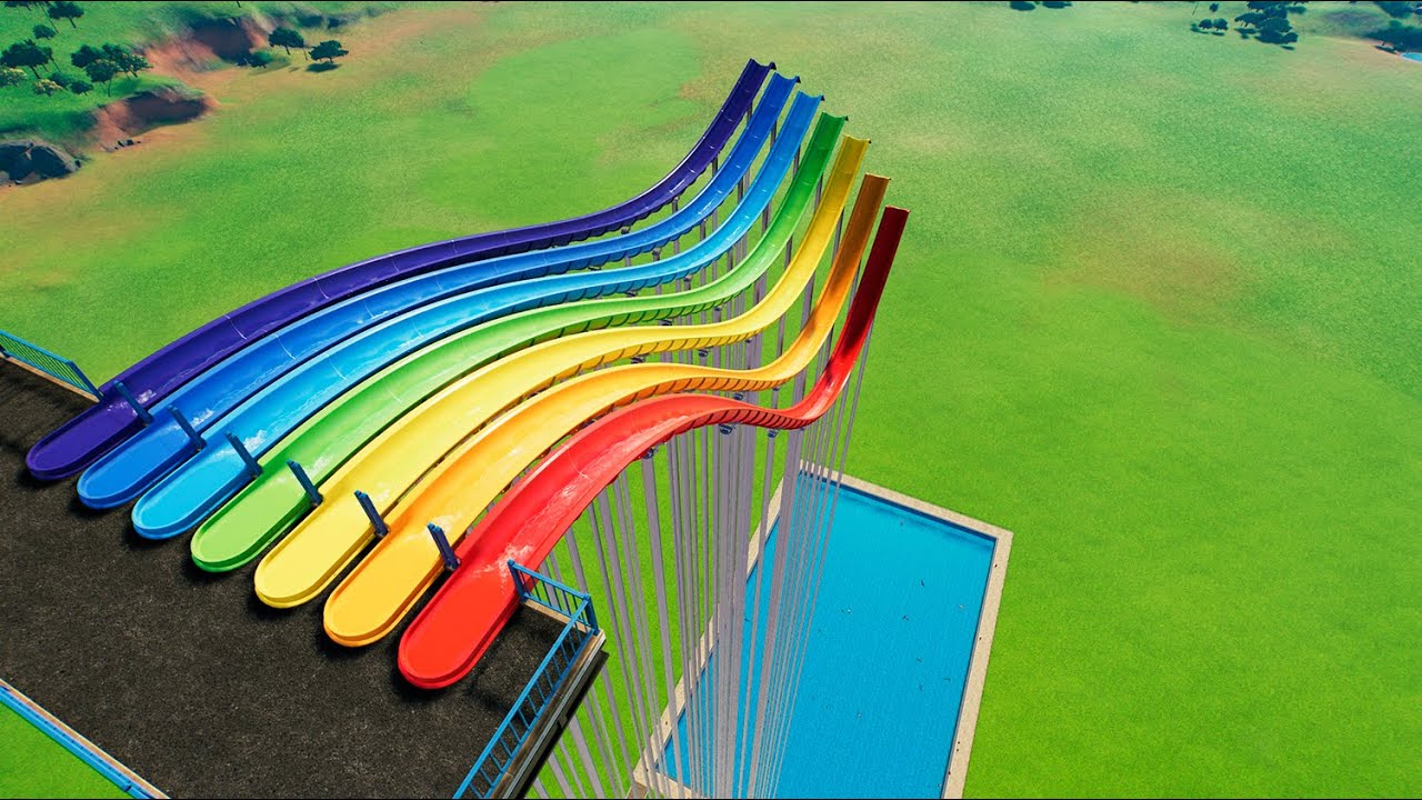 Crazy 350 FT Tall Water Slide (Planet Coaster 2)