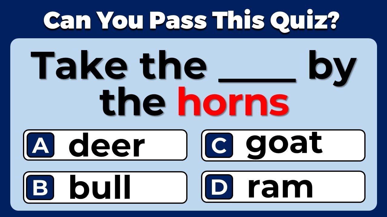 English Idiomatic Quiz: CAN YOU SCORE 20/20?   #14