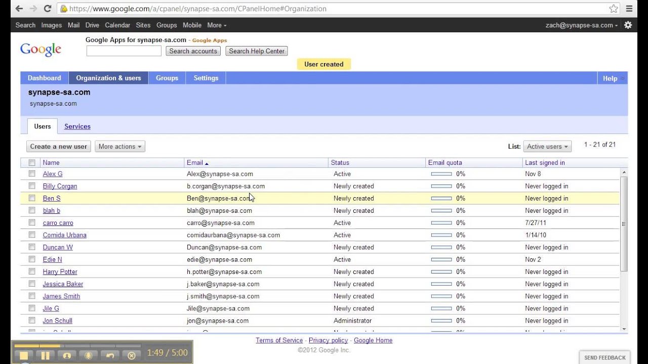 Google Admin Control Panel and Kazooroo