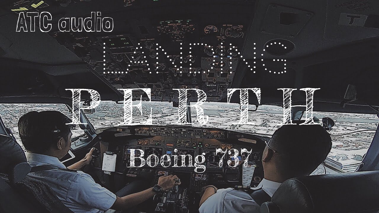 Full approach landing perth boeing 737