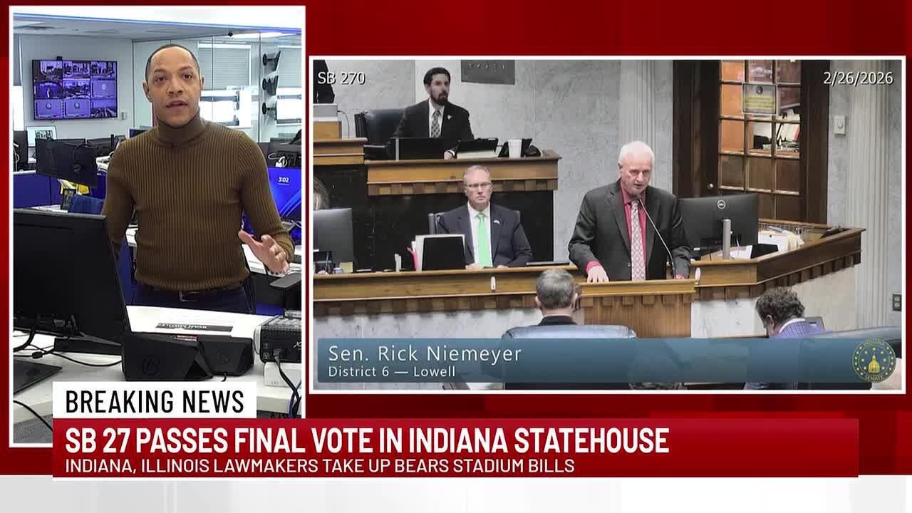 Breaking News Update: Indiana Senate passes Chicago Bears stadium bill