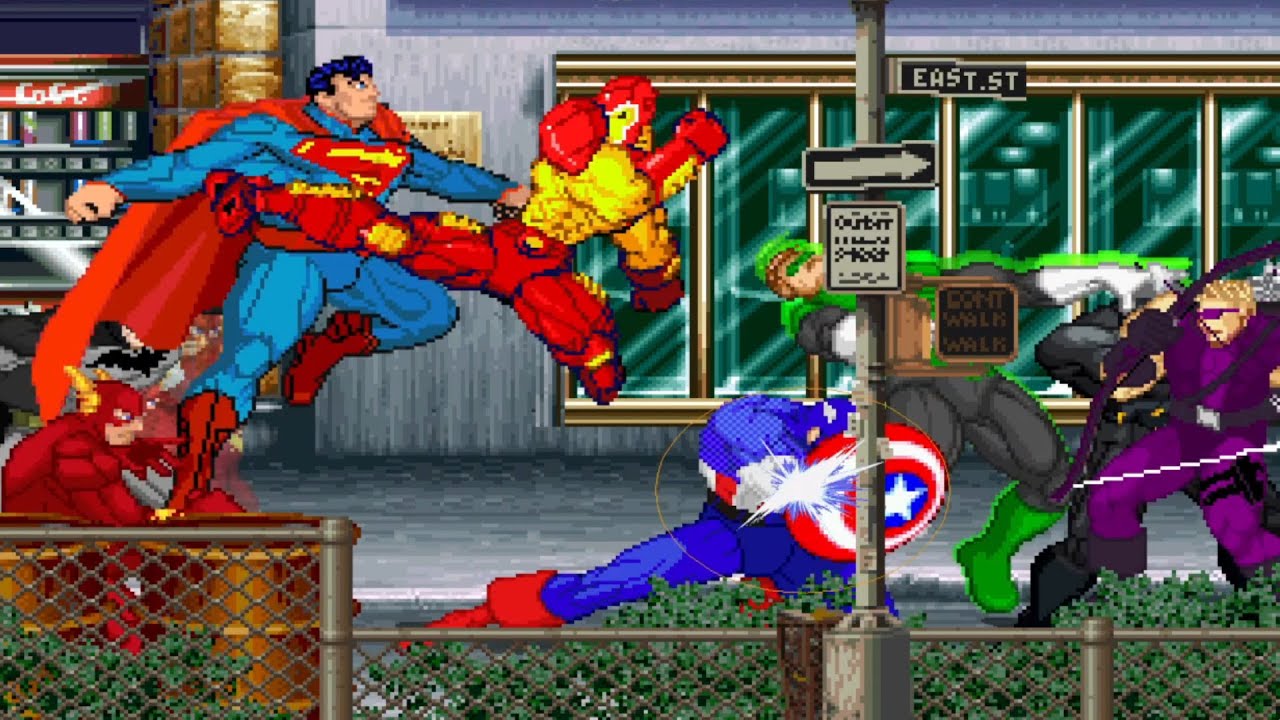 Justice League vs Avengers - 4v4 Versus Mode - MUGEN