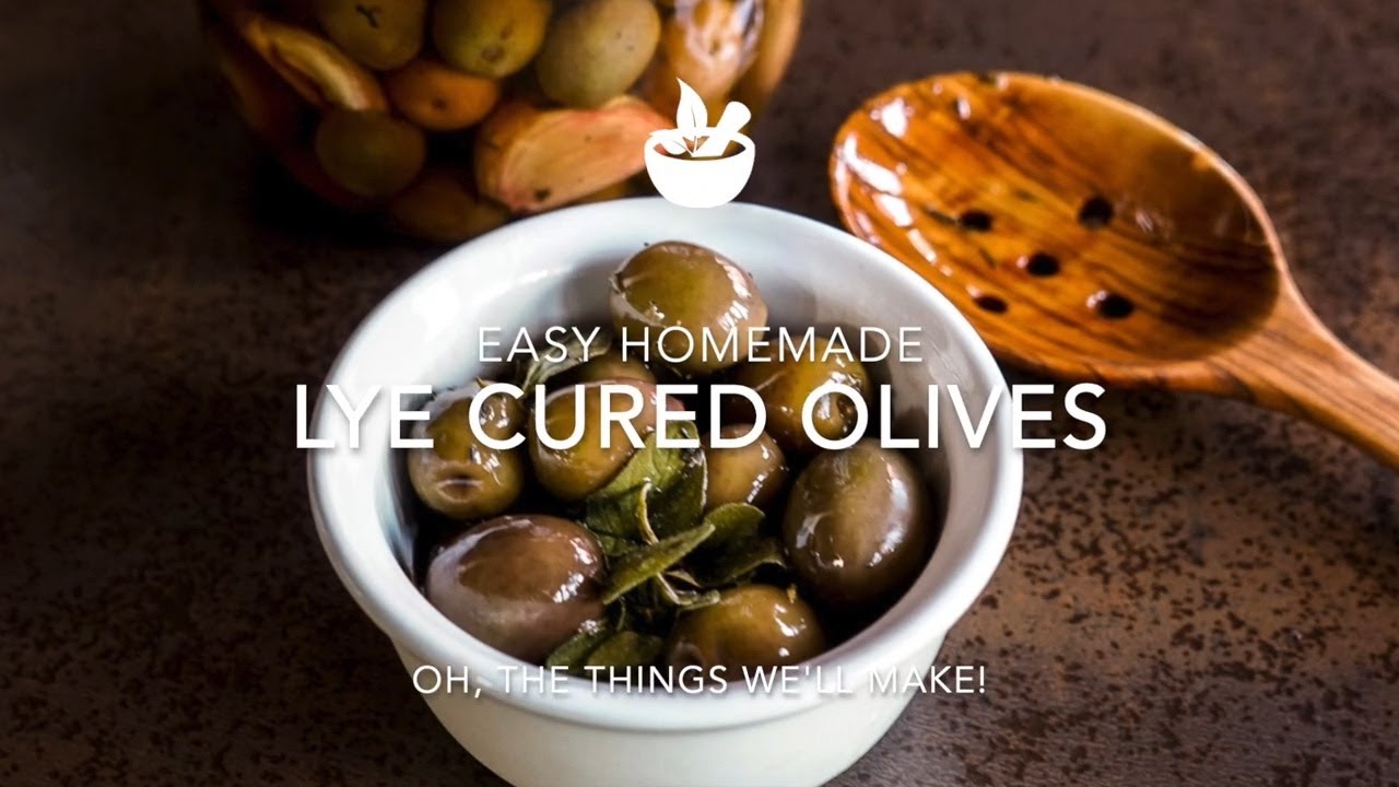 Homemade Lye Cured Olives