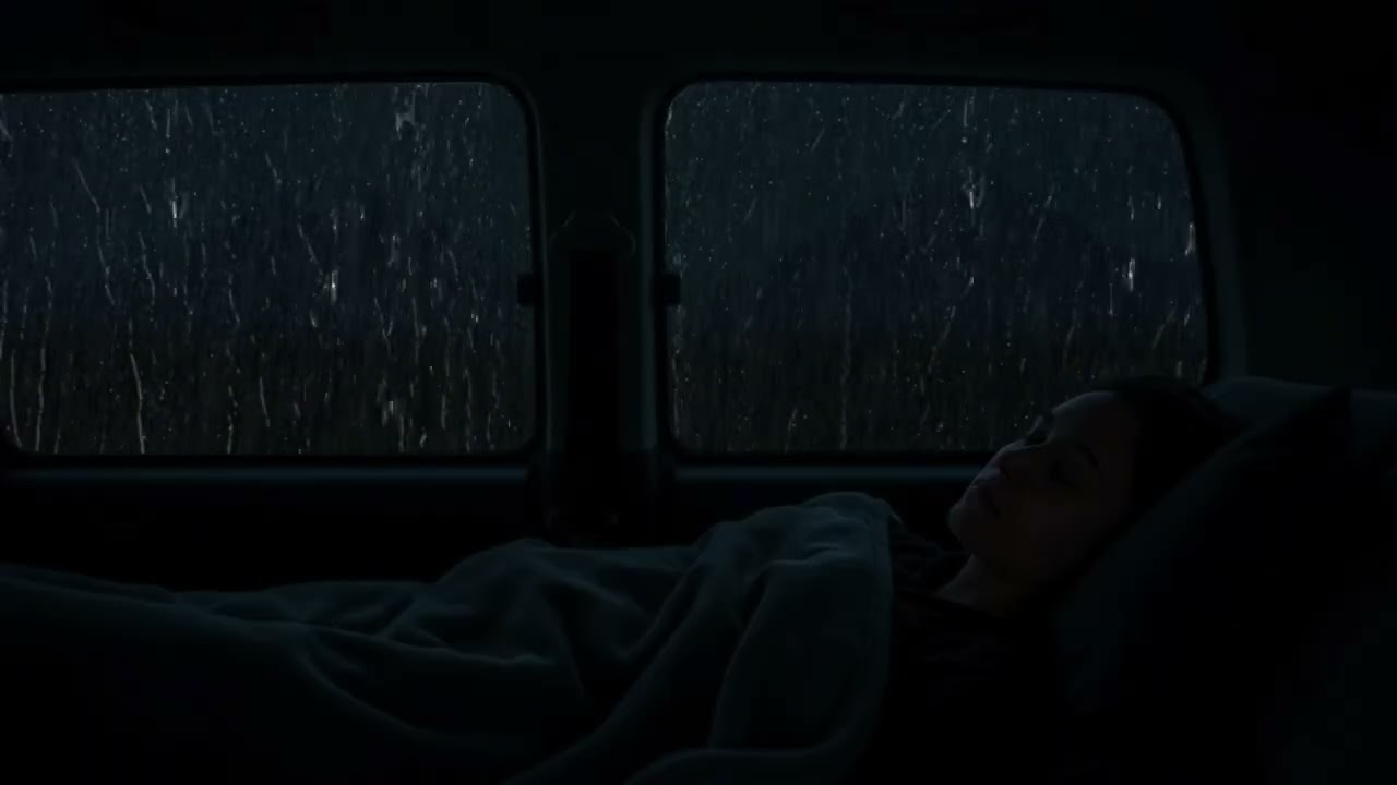 Relaxing Rain Sounds in Car at Night for Overthinking and Anxiety Relief