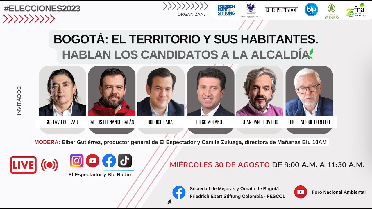 #Elecciones2023 Debate | Bogotá: el territorio y sus habitantes. Hablan los candidatos a la Alcaldía