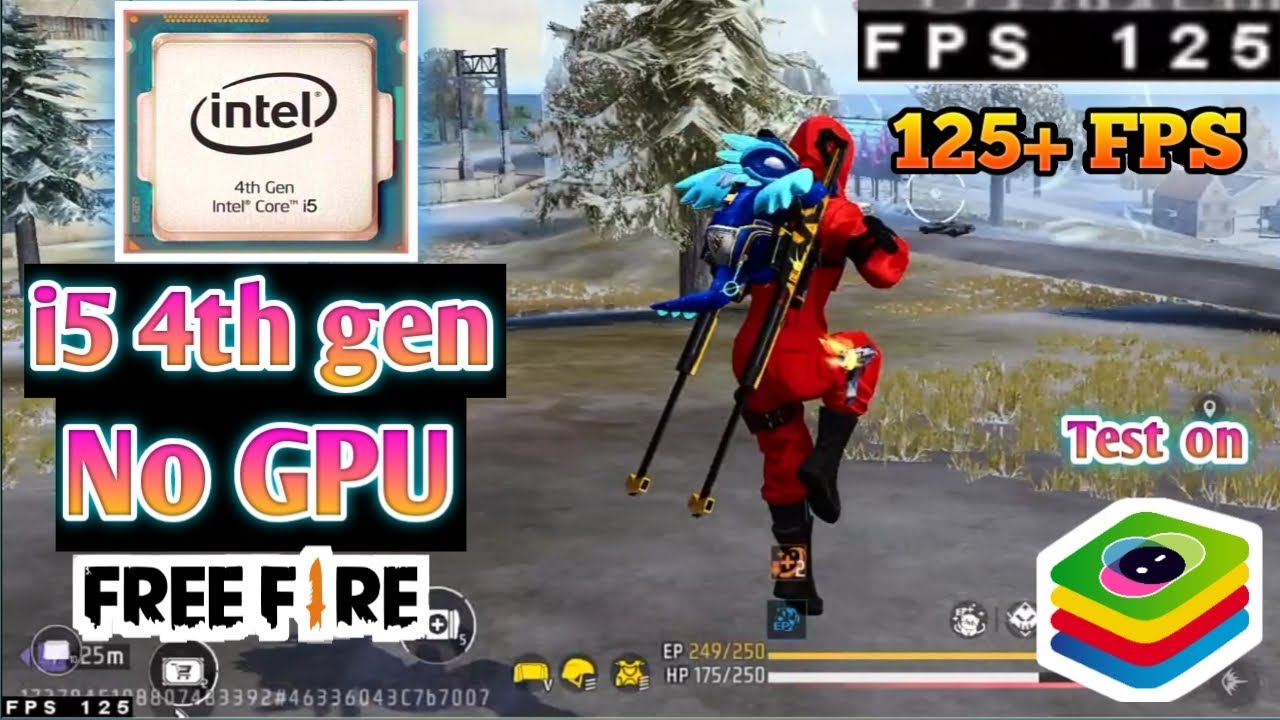 FREE FIRE On i5 4th Gen NO GPRAPHIC CARD test 120 fps #freefire