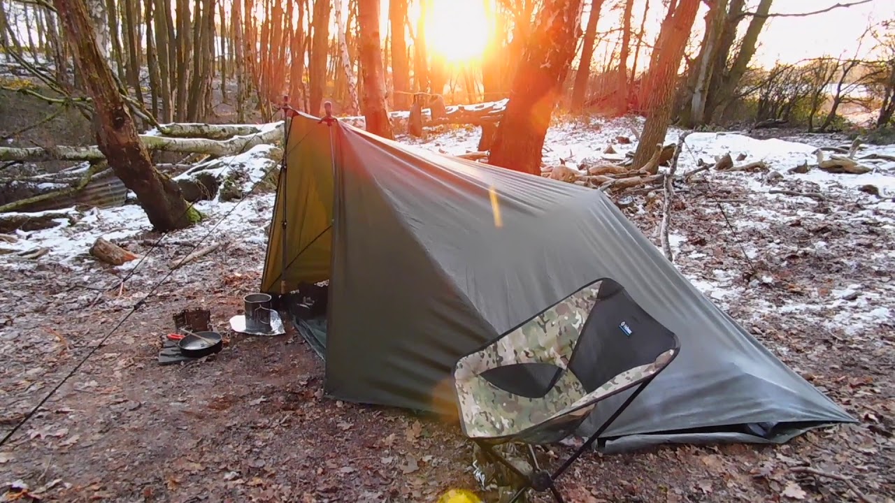 Winter Woodland Wild Camp, Staffordshire - Snugpak All Weather Shelter & Special Forces Bivvi (-4ºc)