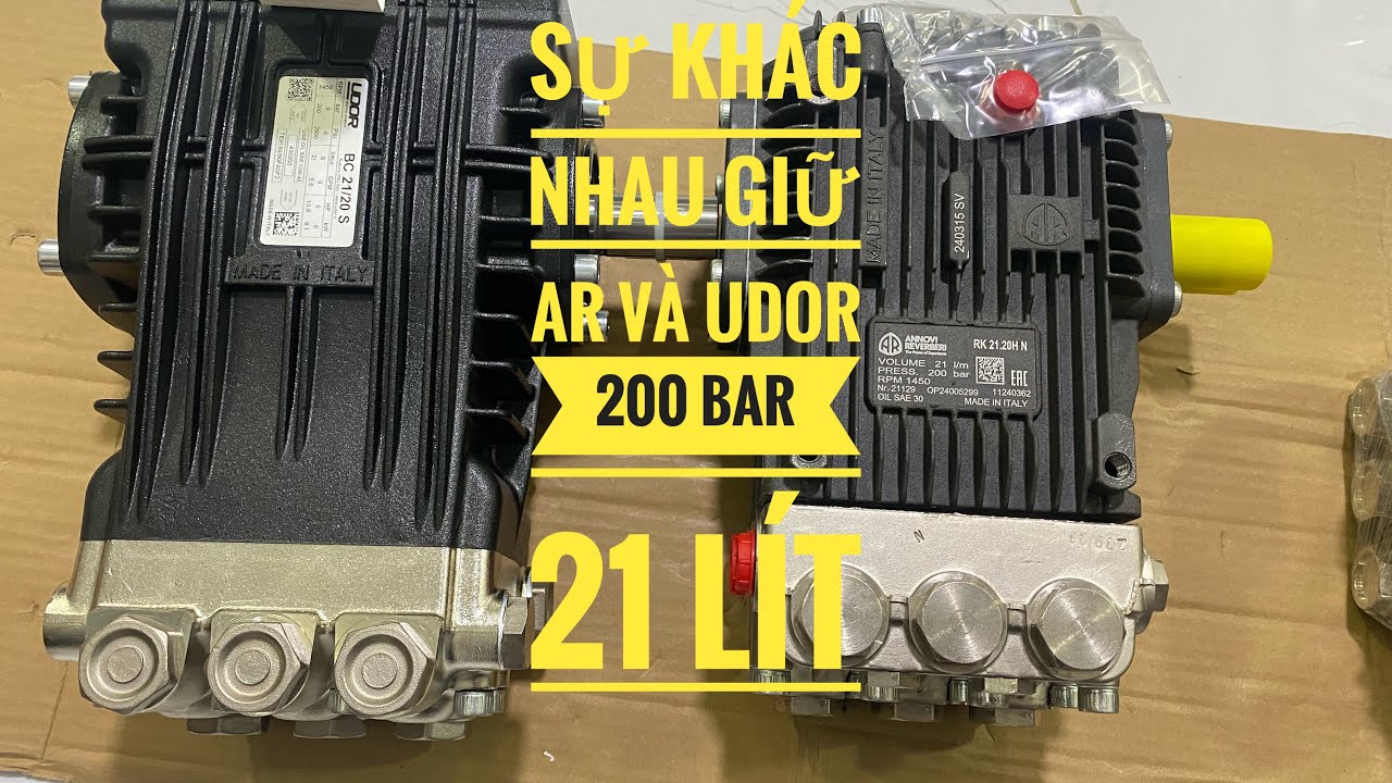 Tiếp tục so sánh giữa AR Và Udor 200 Bar 21 Lít