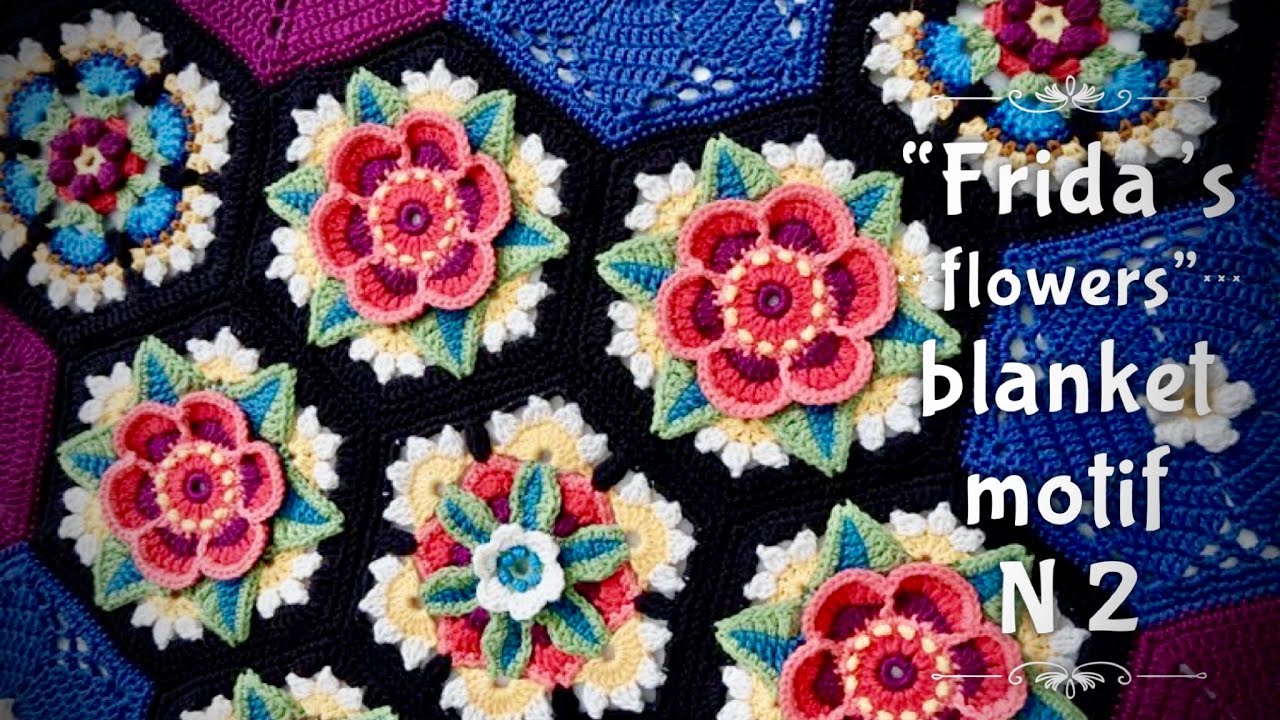 ВЯЖЕМ ЛЕГЕНДАРНЫЙ ПЛЕД КРЮЧКОМ «ЦВЕТЫ ФРИДЫ» МОТИВ 2 (6) 🌻 HOW TO CROCHET “FRIDA’S FLOWERS” BLANKET