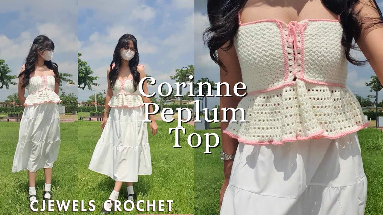 Corrine Peplum Top 🎀 Easy Crochet Top Tutorial 🎀 Softcore Ruffled Top Tutorial 🎀  Suzette Stitch