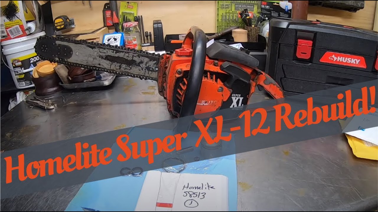 Homelite Super XL-12 Rebuild! New Crank Seals + Piston!