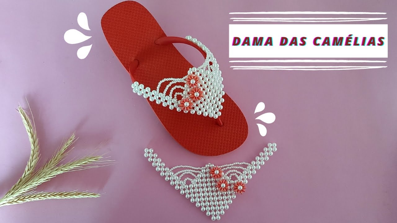 TRAMA DE PÉROLAS PARA INICIANTES Dama das Camélias - passo a passo super fácil de fazer!