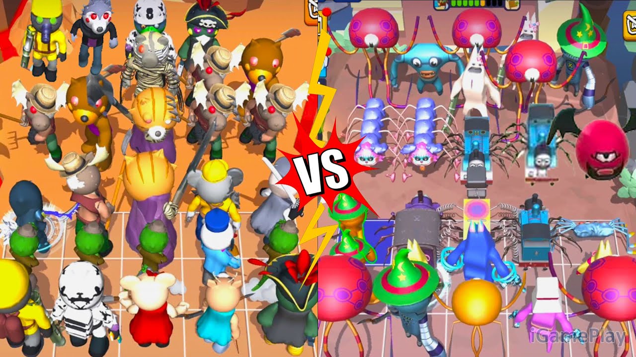 Rainbow Piggy End Chapter Vs  Ban Ban Fight Horror Garten ⭐ Merge Battle Gameplay